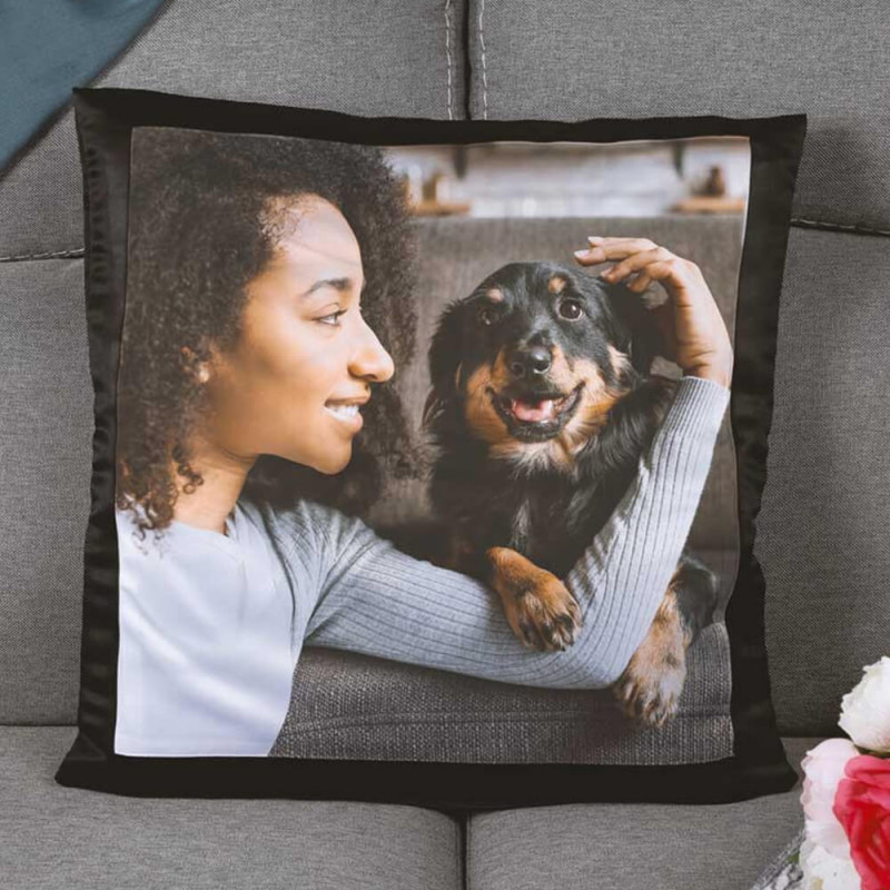Cuscino con foto e bordi neri