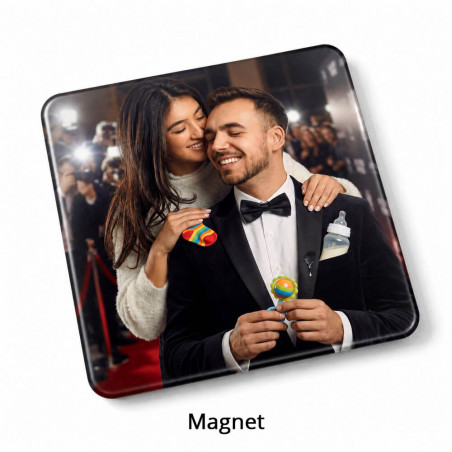 Magnete quadrato personalizzato “Papà Star Hollywood”