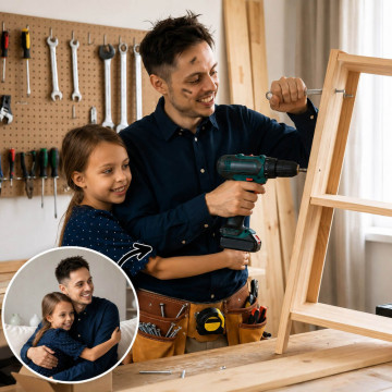 Trasformazione della tua foto con l'effetto “papà appassionato di fai da te”