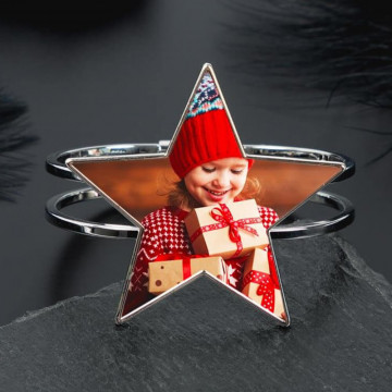 Bracciale rigido stella con foto