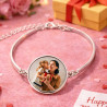 Bracciale con medaglia foto personalizzata