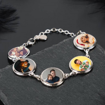 Bracciale con 5 foto personalizzate