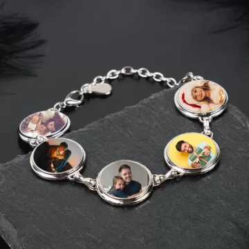 Bracciale con 5 foto personalizzate