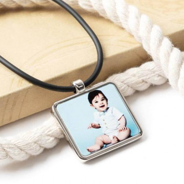 Collana quadrata personalizzata con foto