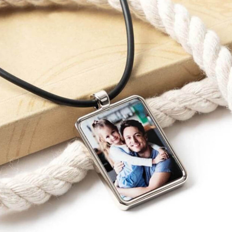Collana rettangolare personalizzata con foto