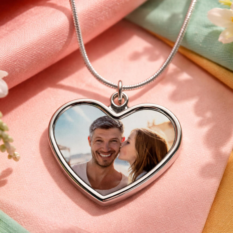 Collana cuore personalizzata con foto