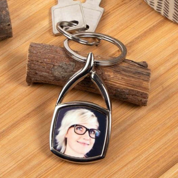 Portachiavi quadrato personalizzato con foto
