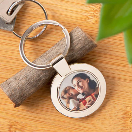 Portachiavi rotondo personalizzato con foto