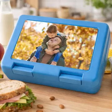 Portamerenda azzurro personalizzato