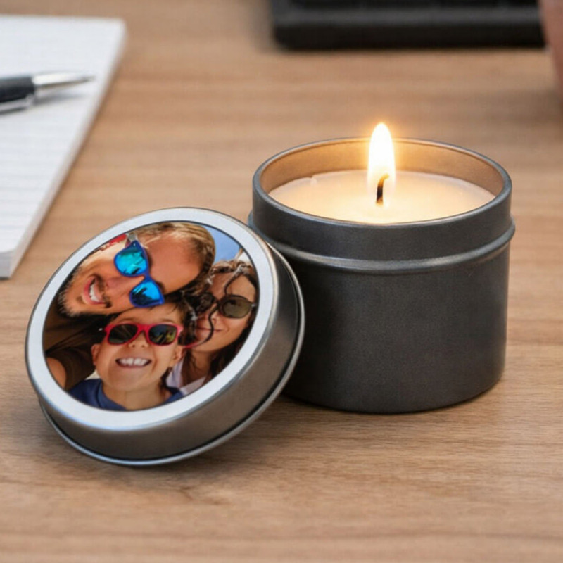 Candela personalizzata con foto