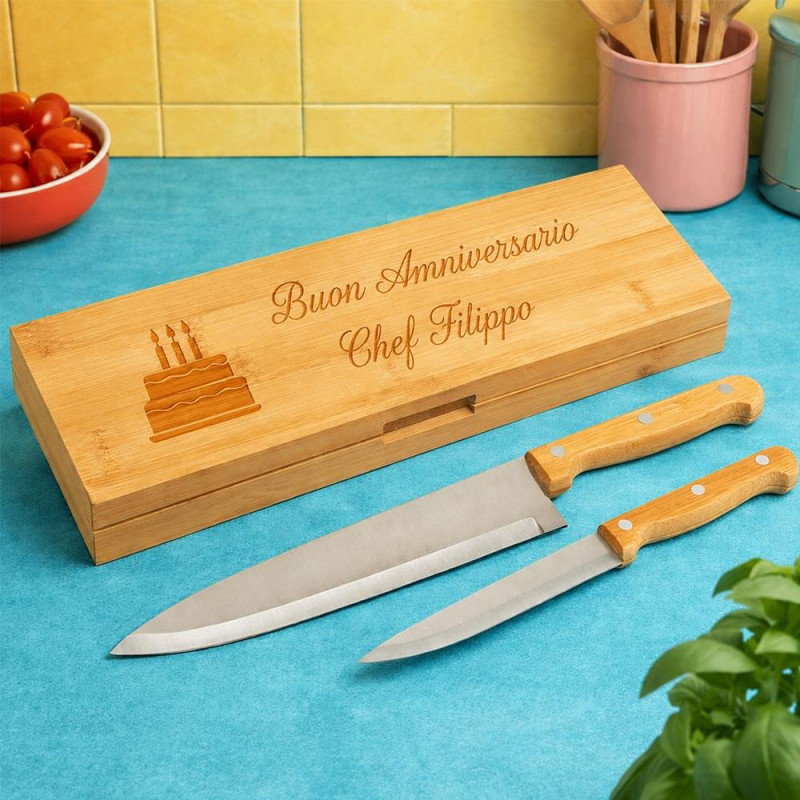 Set coltelli da chef personalizzato