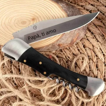 Coltello outdoor nero personalizzato