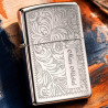 Accendino Zippo Venetian inciso argento