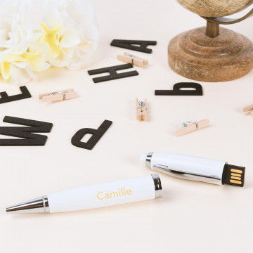 Penna USB bianca personalizzata