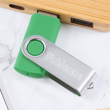 Chiavetta USB verde personalizzata