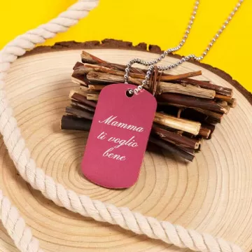 Dog tag rosa personalizzato