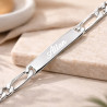 Bracciale Figaro in argento inciso
