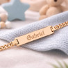 Bracciale bambino placcato oro inciso