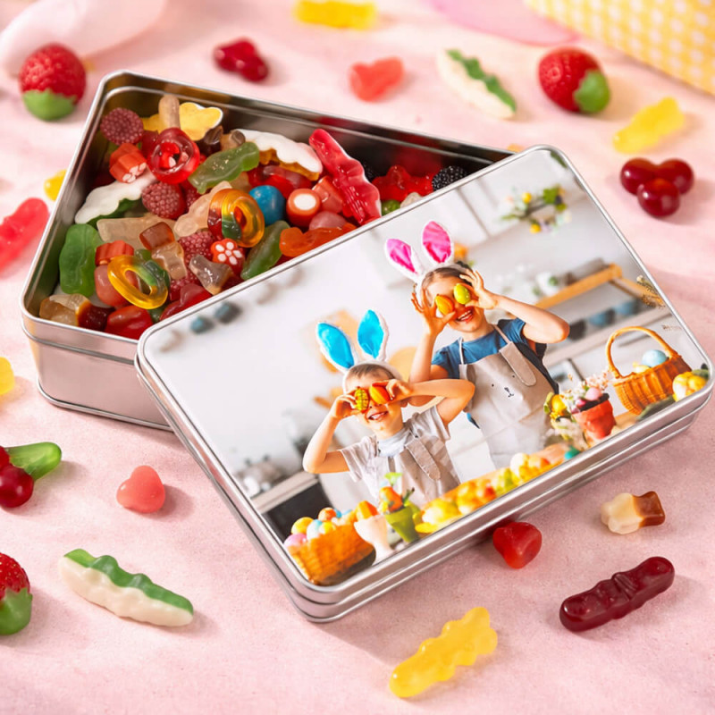 Scatola di caramelle personalizzata con foto