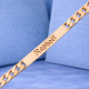 Bracciale uomo placcato oro inciso