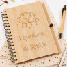 Quaderno a spirale in bambù personalizzato con incisione