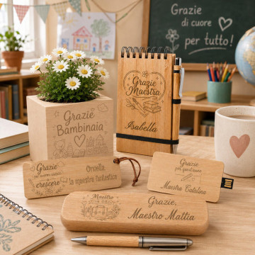 Regali in legno personalizzati per la maestra