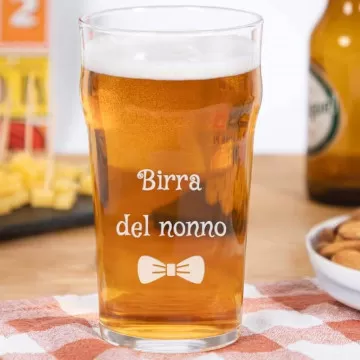 Bicchiere da birra personalizzato inciso