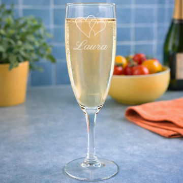 Flûte da champagne personalizzata con incisione