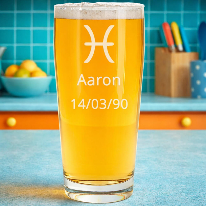 Bicchiere da birra personalizzato inciso 25 cl