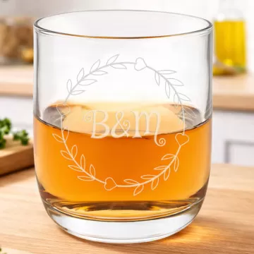 Bicchiere da rum con cuore personalizzato