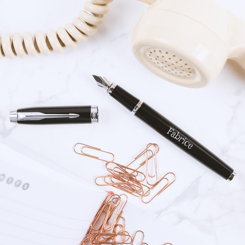 Penna stilografica Parker IM nera personalizzata