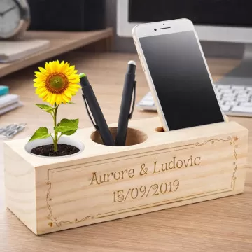 Organizer da scrivania con pianta personalizzato