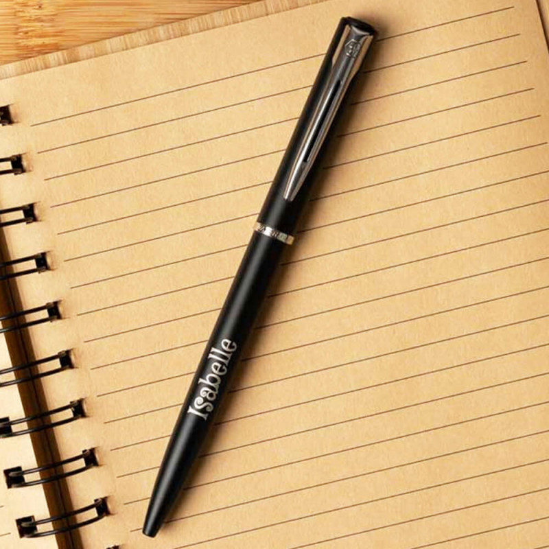 Penna a sfera Waterman Graduate nera personalizzata