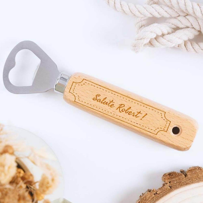 Apribottiglie in legno personalizzato