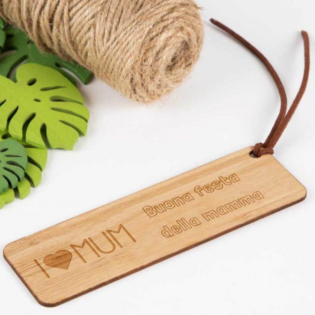 Segnalibro mamma personalizzato in legno