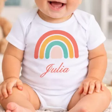 Body neonato arcobaleno personalizzato