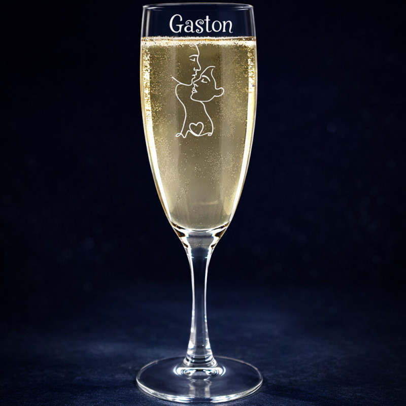Flûte di champagne coppia minimalista