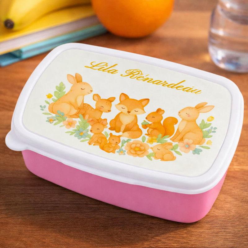 Portapranzo animali del bosco personalizzato