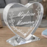 Cuore in vetro personalizzato mamma