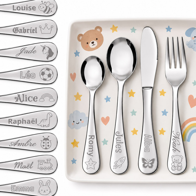 Set di posate personalizzato per bambini