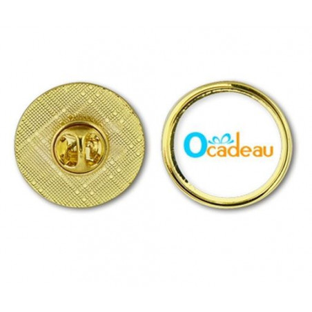 Oro tondo Pin con foto stampata Oro tondo Pin con foto stampata