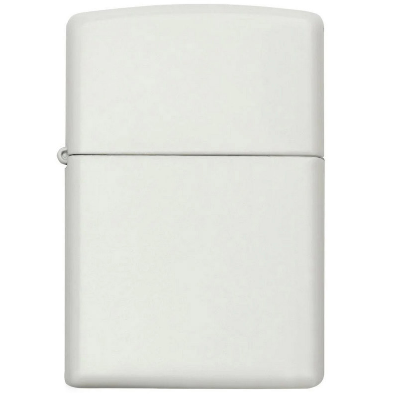 Accendino bianco Zippo inciso