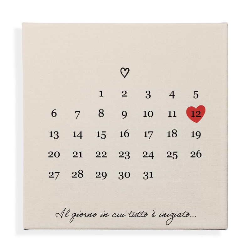 Quadro Personalizzato "Il Giorno In Cui"