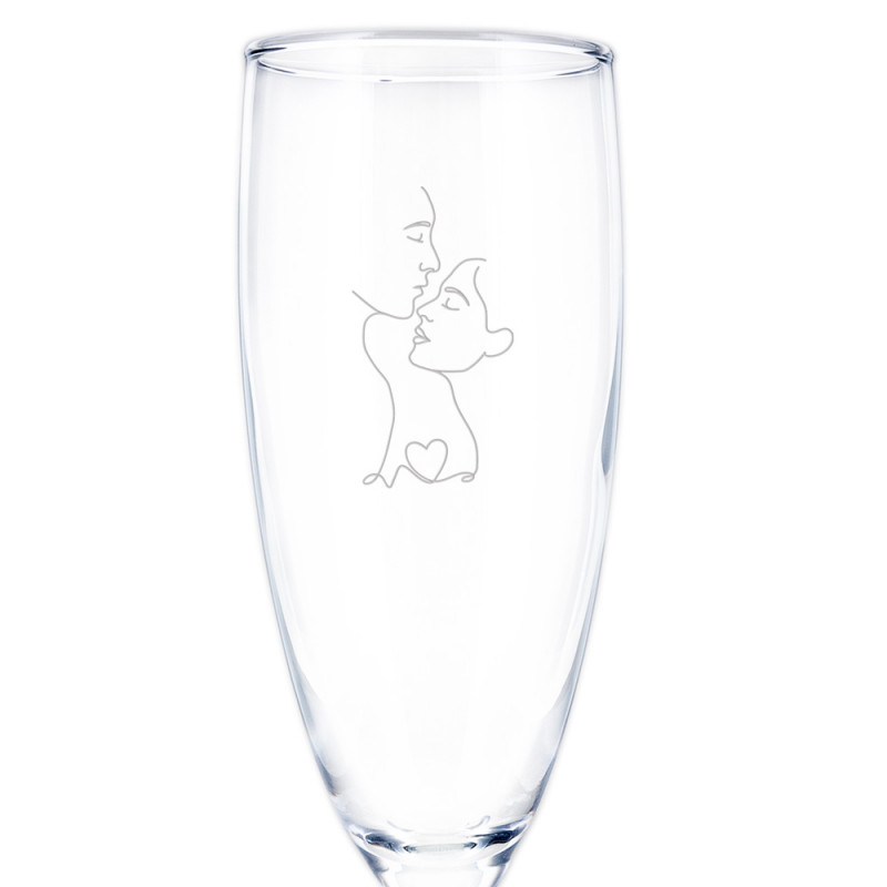 Flûte di champagne coppia minimalista personalizzata