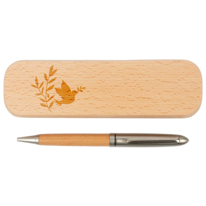 Set di penne in legno per la comunione
